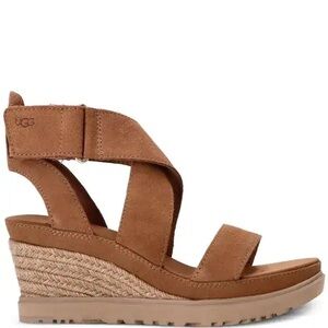 UGG Women’s Chestnut Suede Espadrille Wedge Sandals
